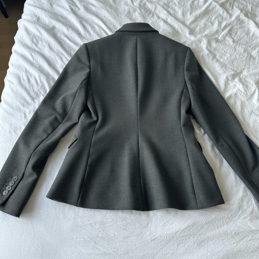 Express Editor One Button Blazer - Heather Gray, … - image 3